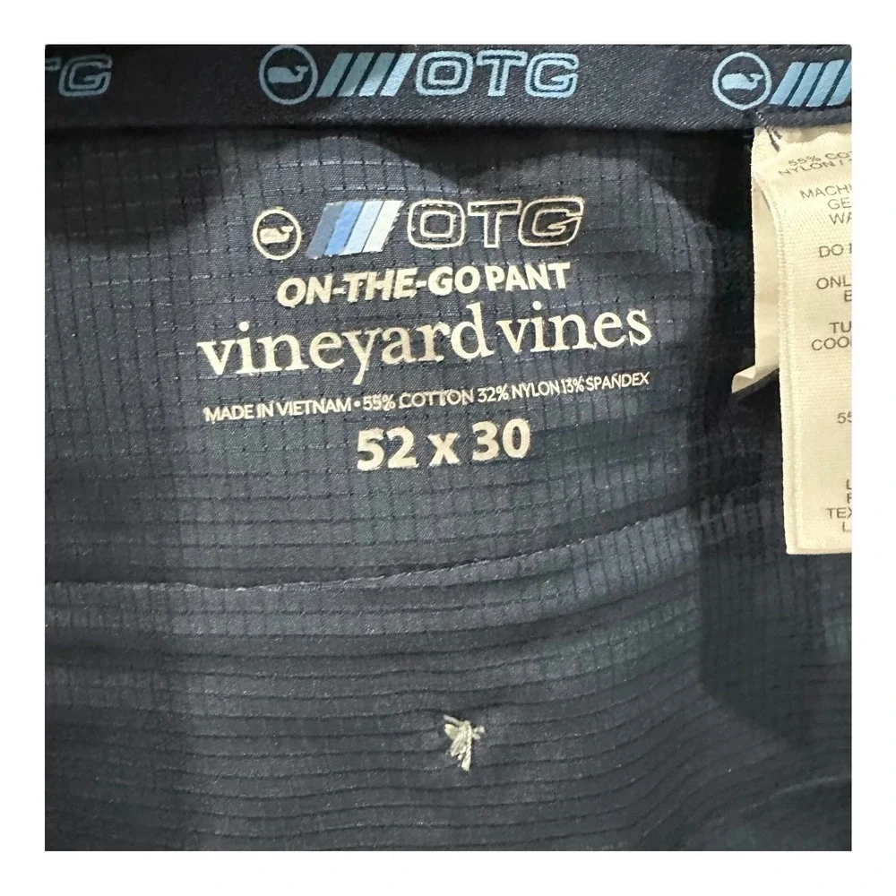 Vineyard Vines OTG On-The-Go Pants Mens 52x30 Gray Performance Stretch Chino